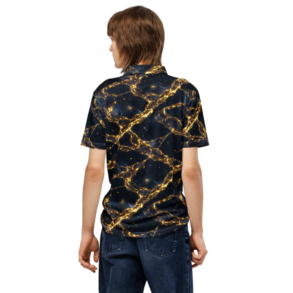 Solar Vein on Men's Slim Fit Polo Shirt — Back