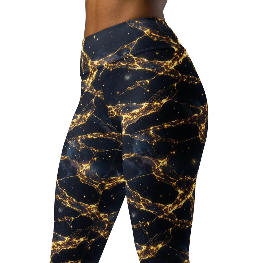 Solar Vein on Yoga Leggings — Left Front