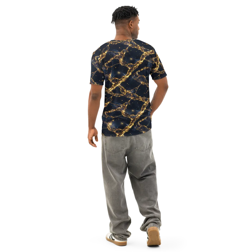 Solar Vein on Men's Cotton Crew Neck T-Shirt — Back