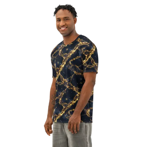 Solar Vein on a Men's Cotton Crew Neck T-Shirt