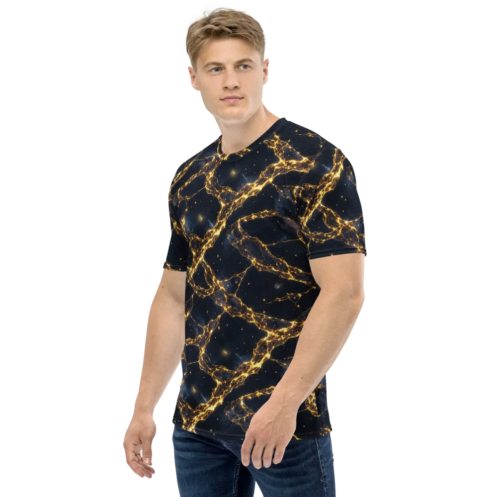 Solar Vein on Men's Crew Neck T-Shirt — Left