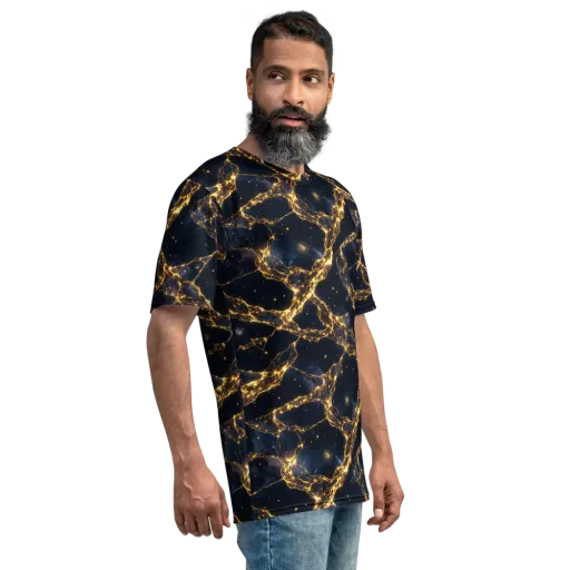 Solar Vein on a Men's Crew Neck T-Shirt