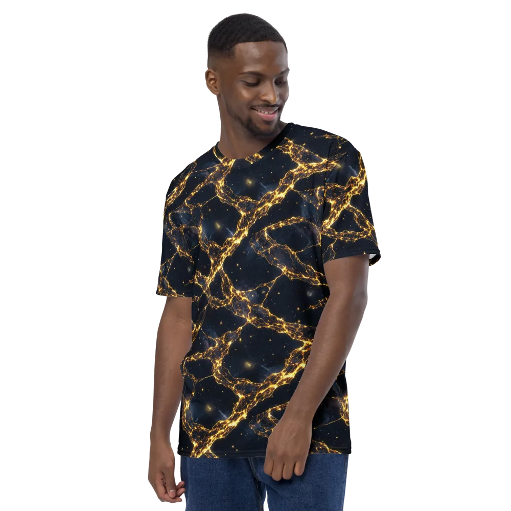 Solar Vein on Men's Crew Neck T-Shirt — Left