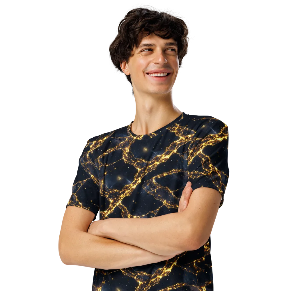 Solar Vein on Men's Crew Neck T-Shirt — Left Front