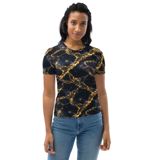 Solar Vein on a Women's Crew Neck T-Shirt