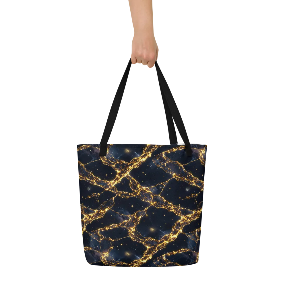 Solar Vein on Large Tote Bag W/ Pocket — Front