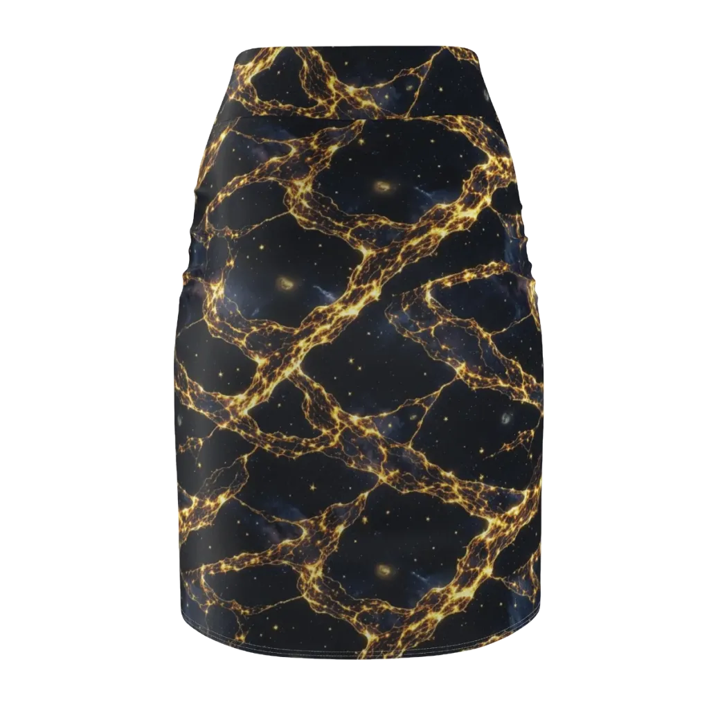 Solar Vein on Pencil Skirt — Back