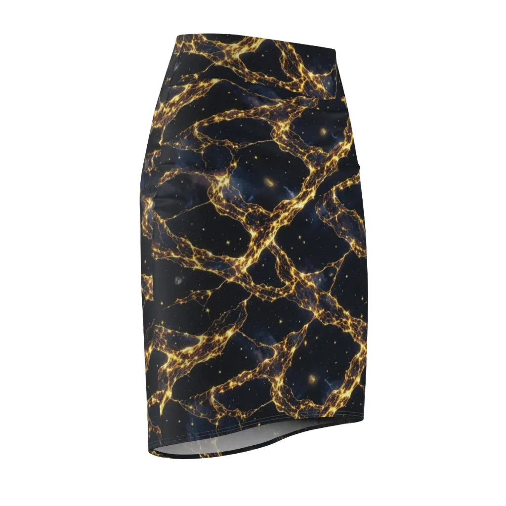 Solar Vein on Pencil Skirt — Front Side