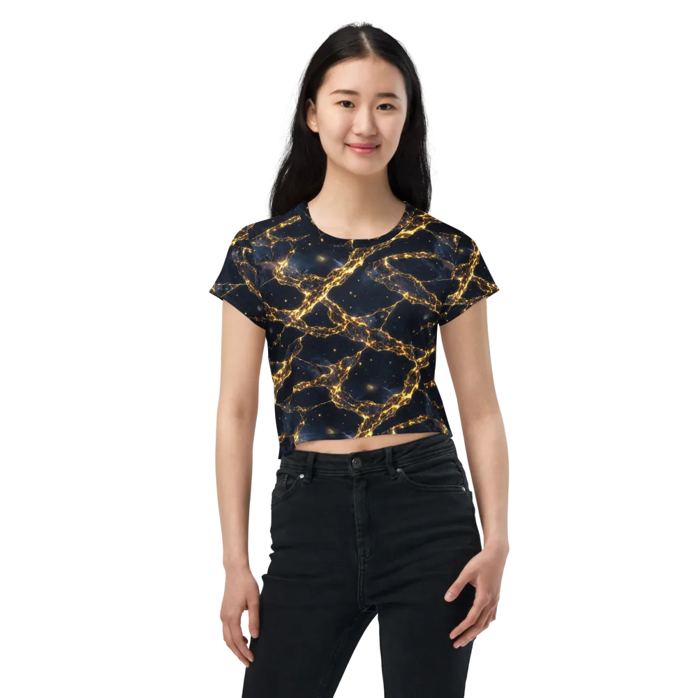 Solar Vein on Crop Tee — Front