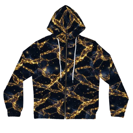 Solar Vein on a Women's Full-Zip Hoodie