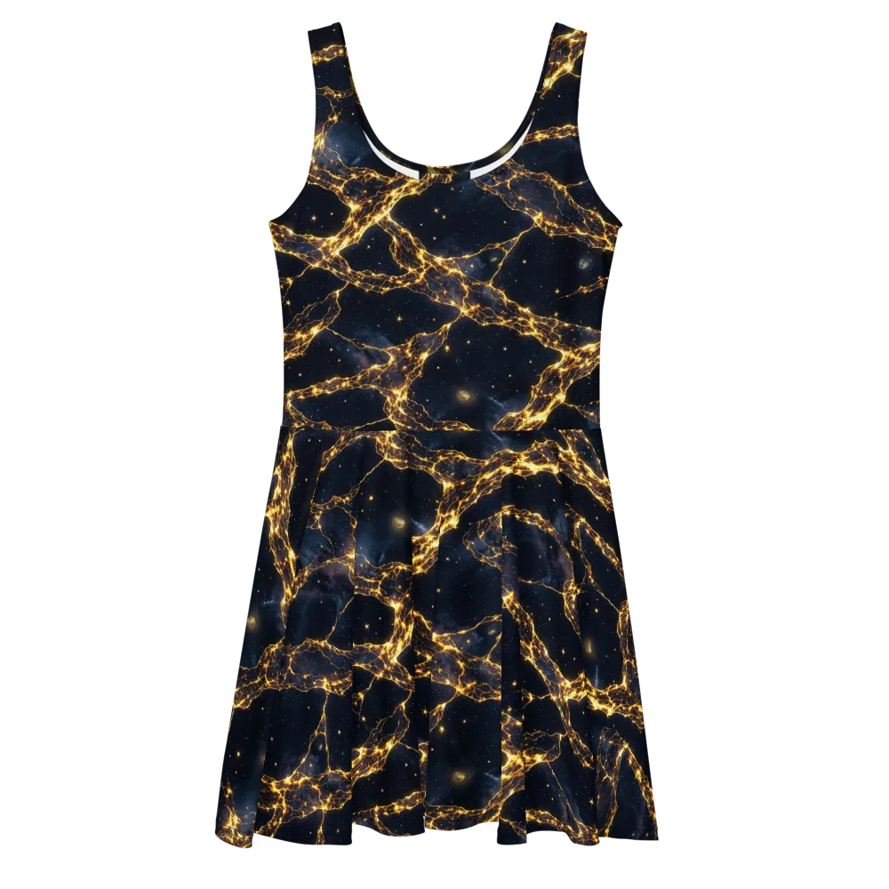 Solar Vein on Skater Dress — Front