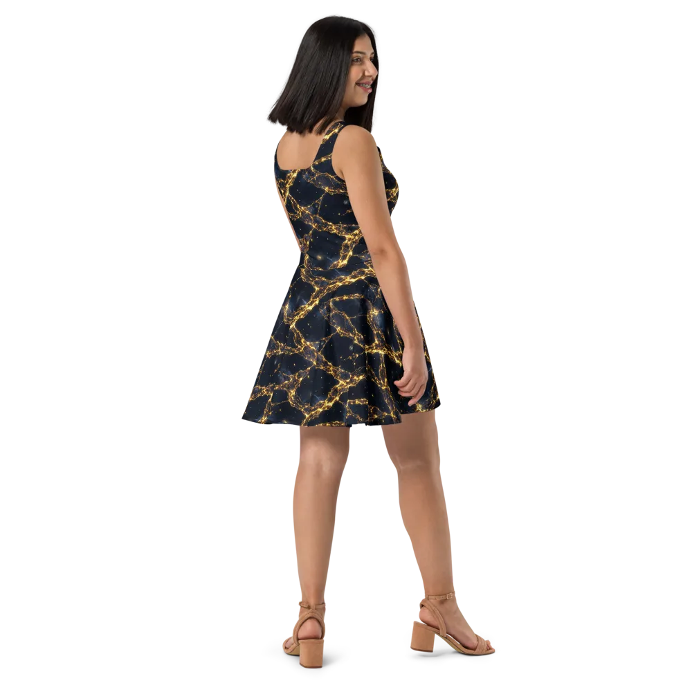 Solar Vein on Skater Dress — Right