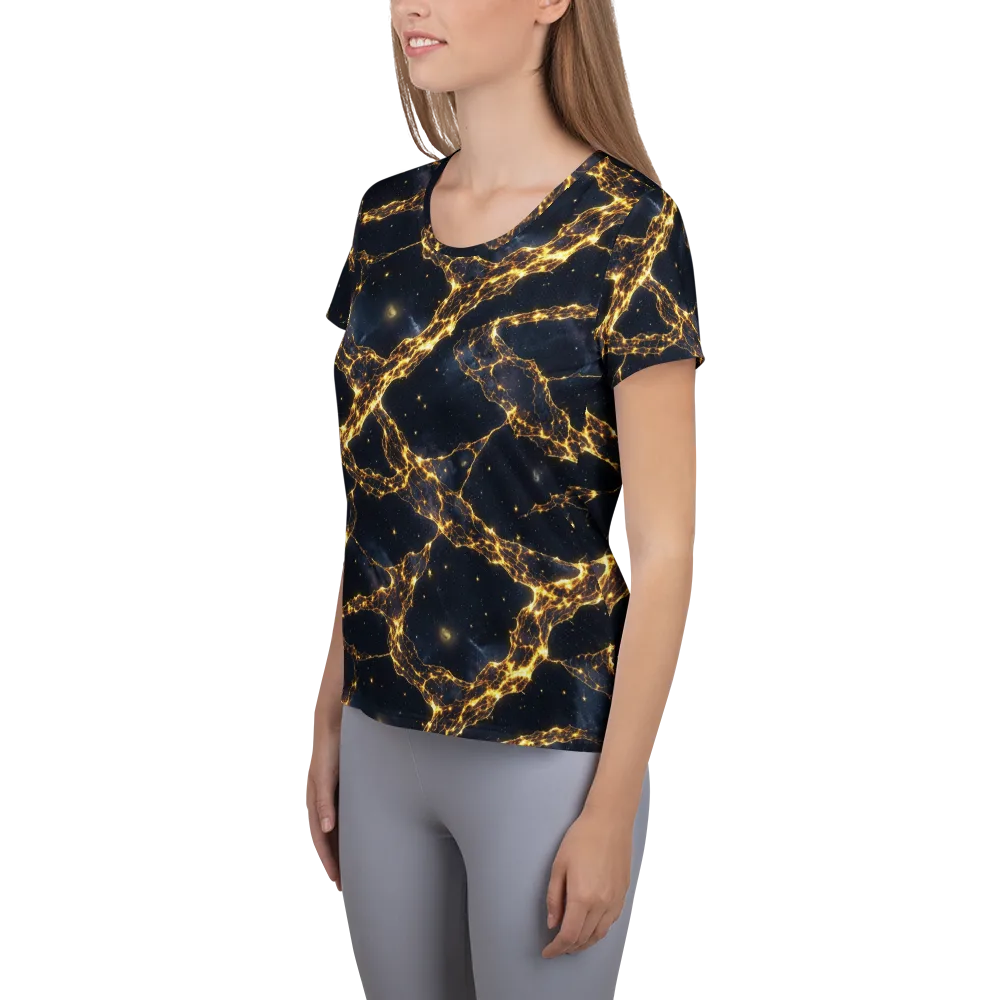 Solar Vein on Women's Athletic T-Shirt — Left
