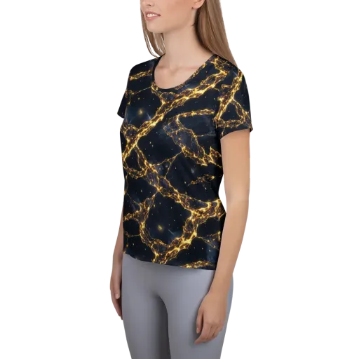 Solar Vein on a Women's Athletic T-Shirt