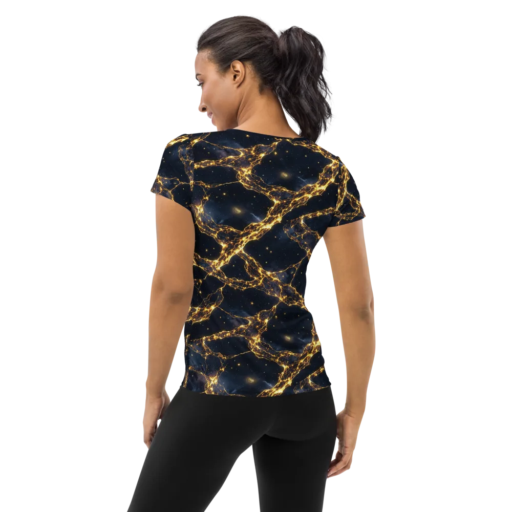 Solar Vein on Women's Athletic T-Shirt — Back