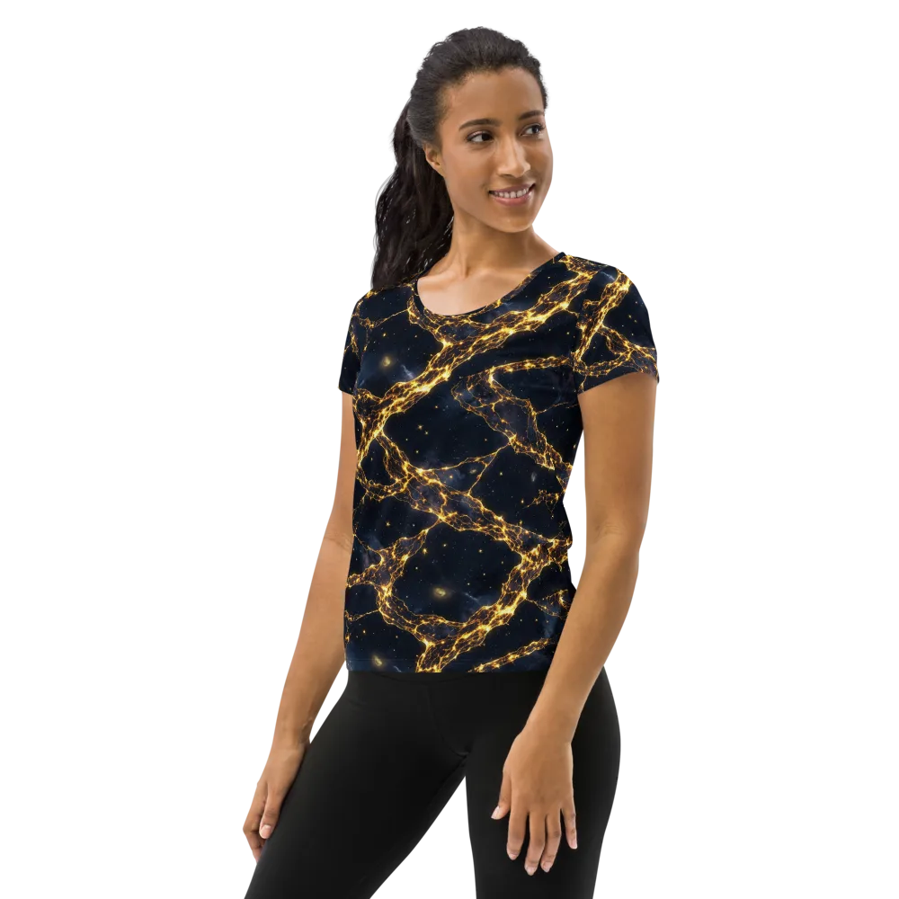 Solar Vein on Women's Athletic T-Shirt — Left