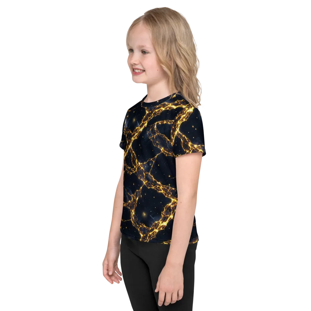 Solar Vein on Kids Crew Neck T-Shirt — Left