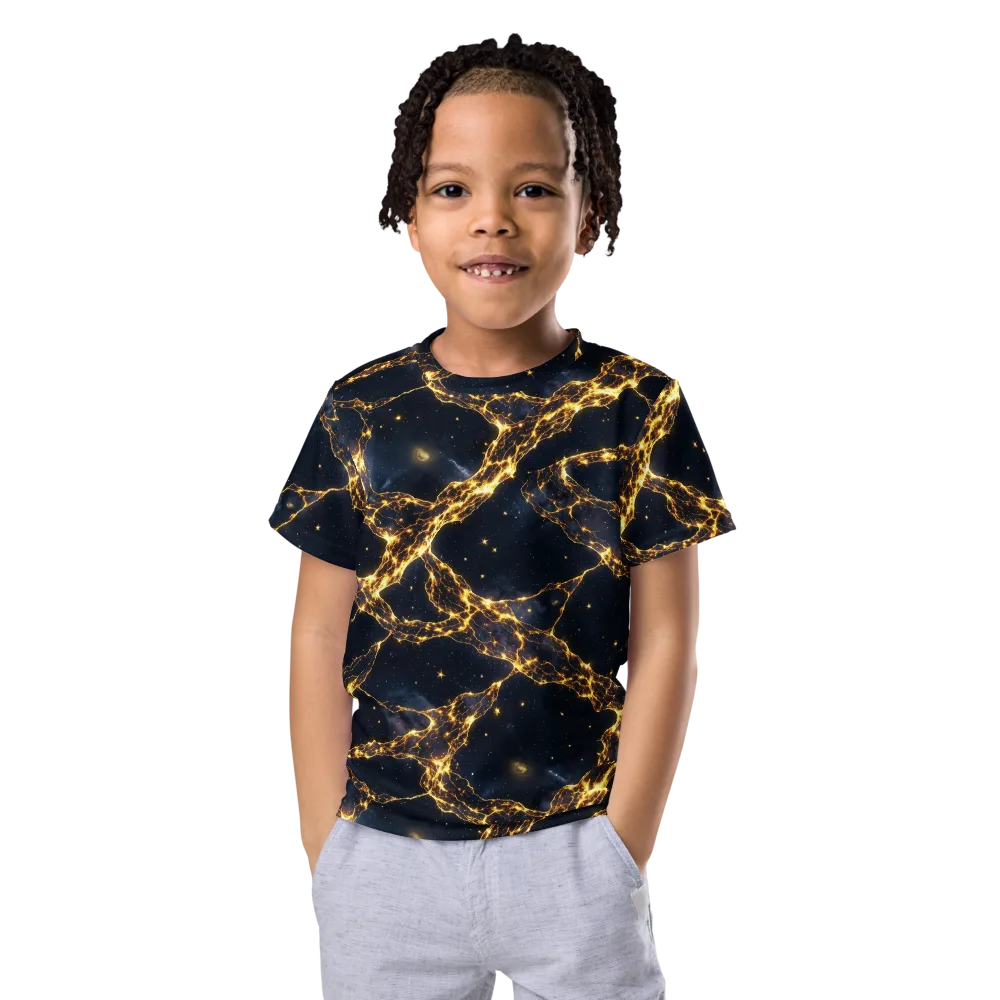 Solar Vein on Kids Crew Neck T-Shirt — Front