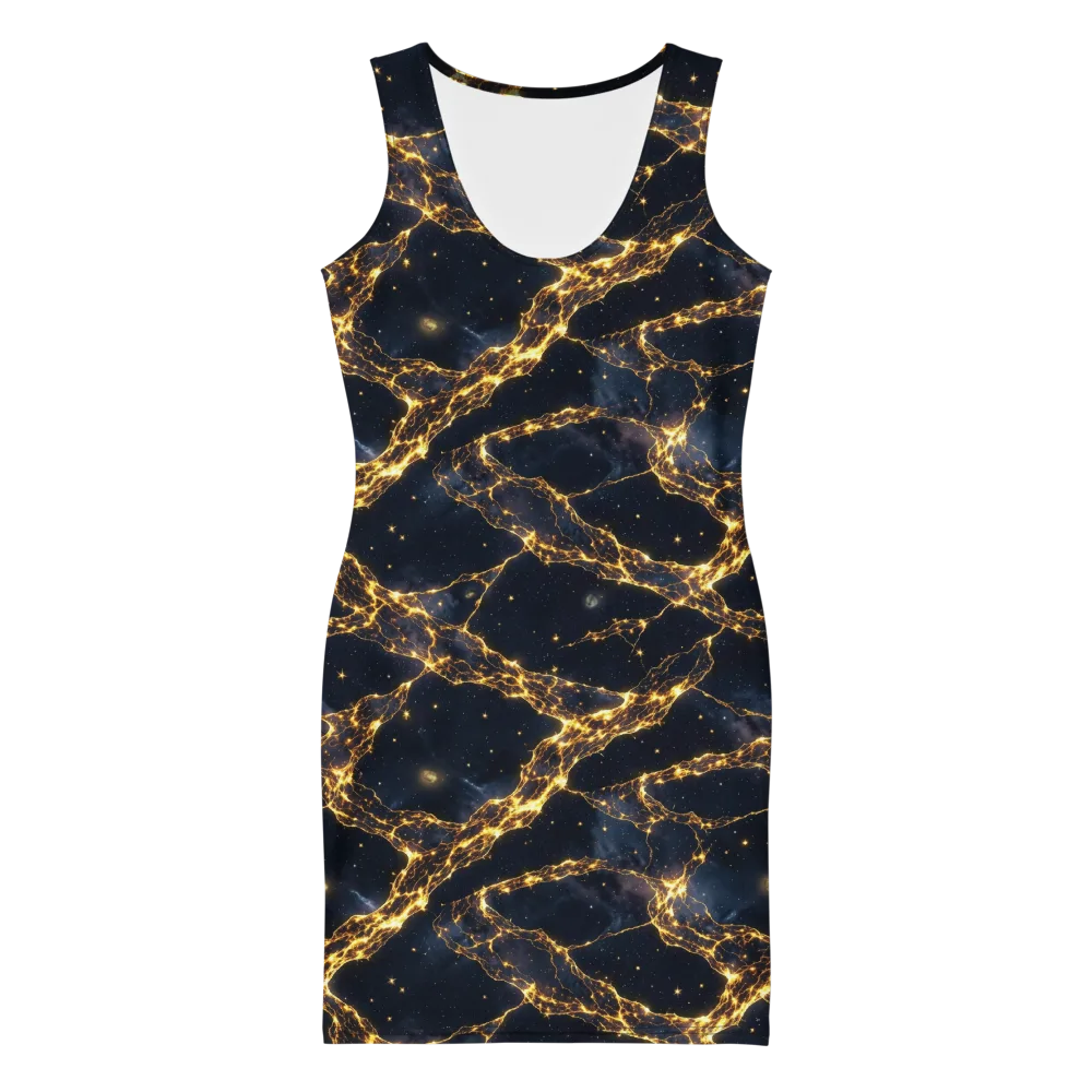 Solar Vein on Bodycon Dress — Front