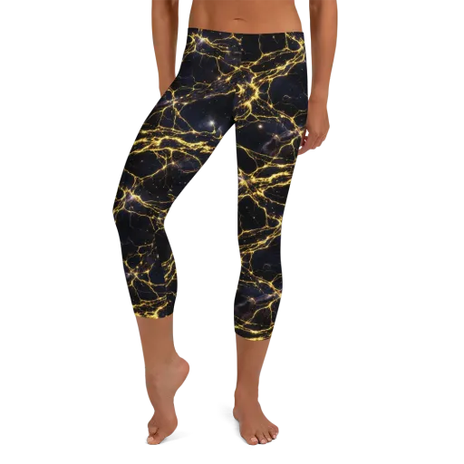 Solar Veins on a Capri Leggings