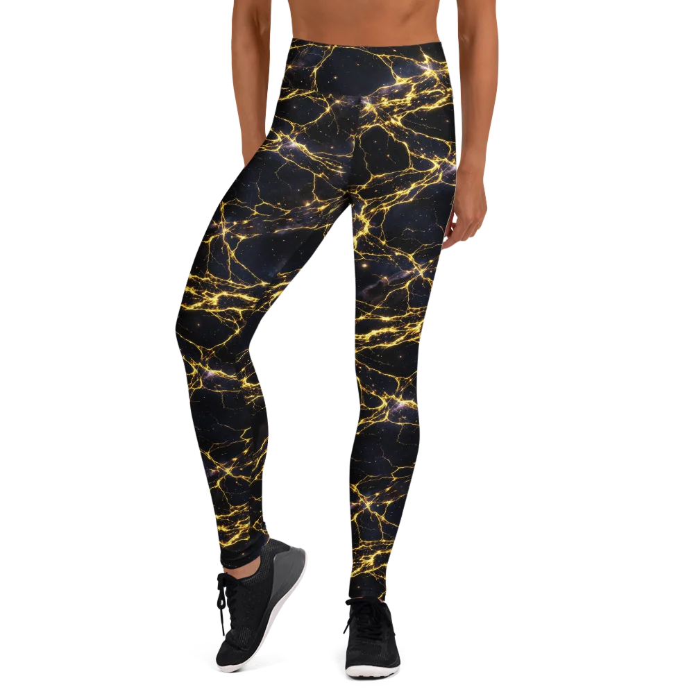 Solar Veins on Yoga Leggings — Front