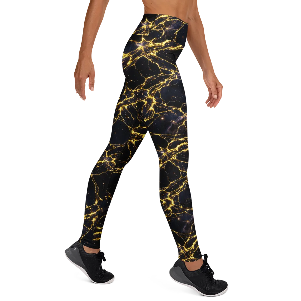 Solar Veins on Yoga Leggings — Right