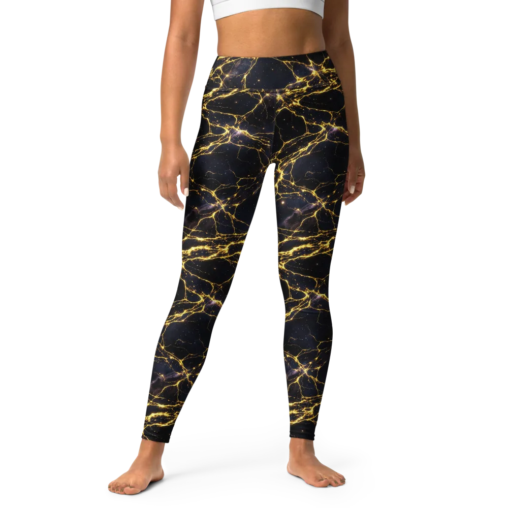 Solar Veins on Yoga Leggings — Front