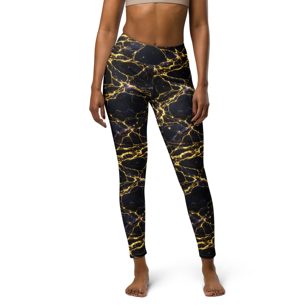 Solar Veins on Yoga Leggings — Front