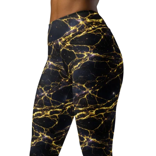 Solar Veins on a Yoga Leggings