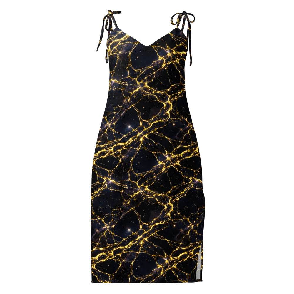 Solar Veins on Slip Dress — Front