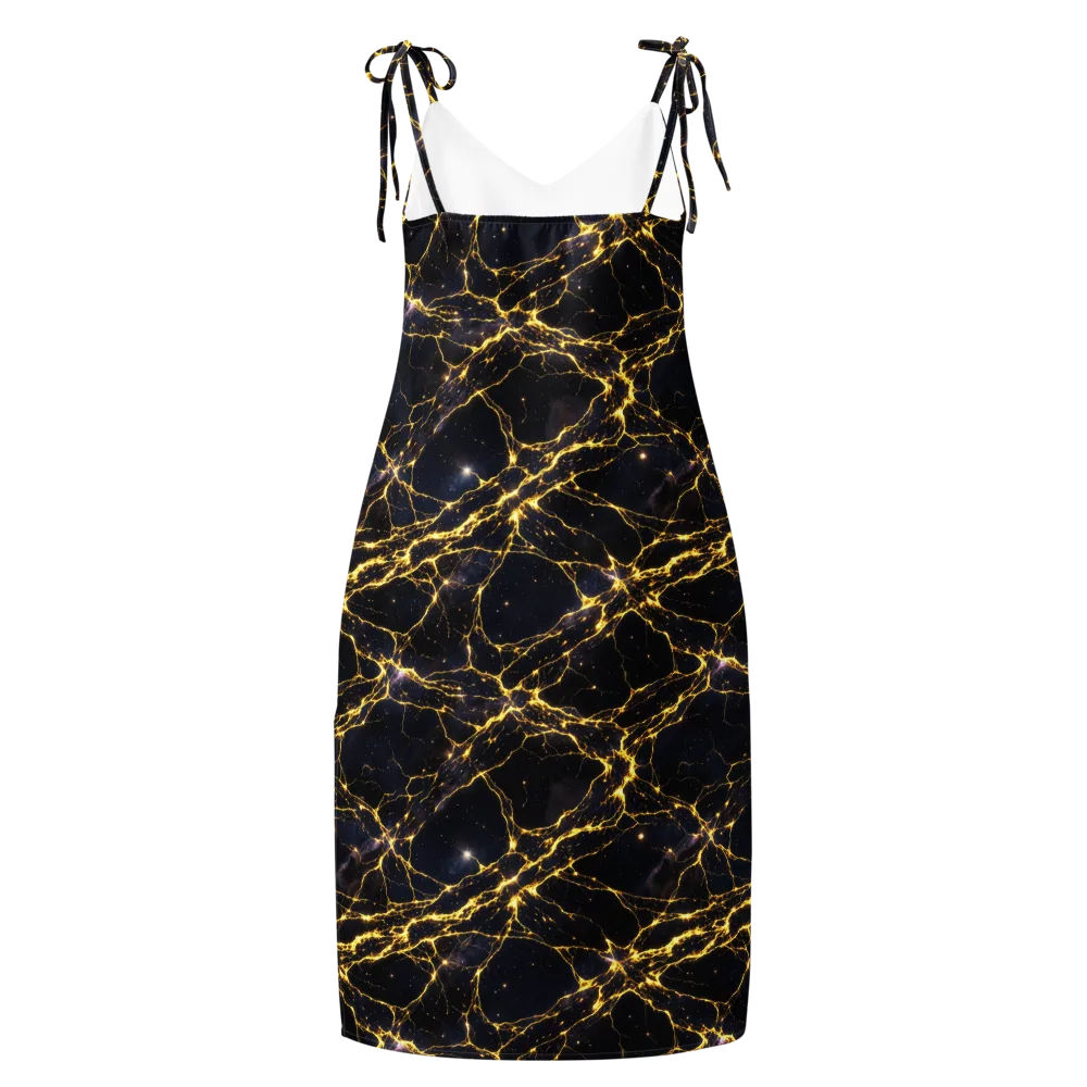 Solar Veins on Slip Dress — Back