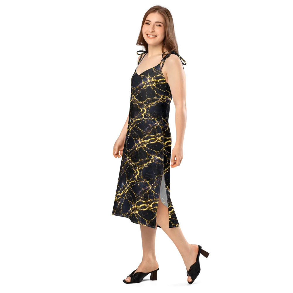 Solar Veins on Slip Dress — Left Front