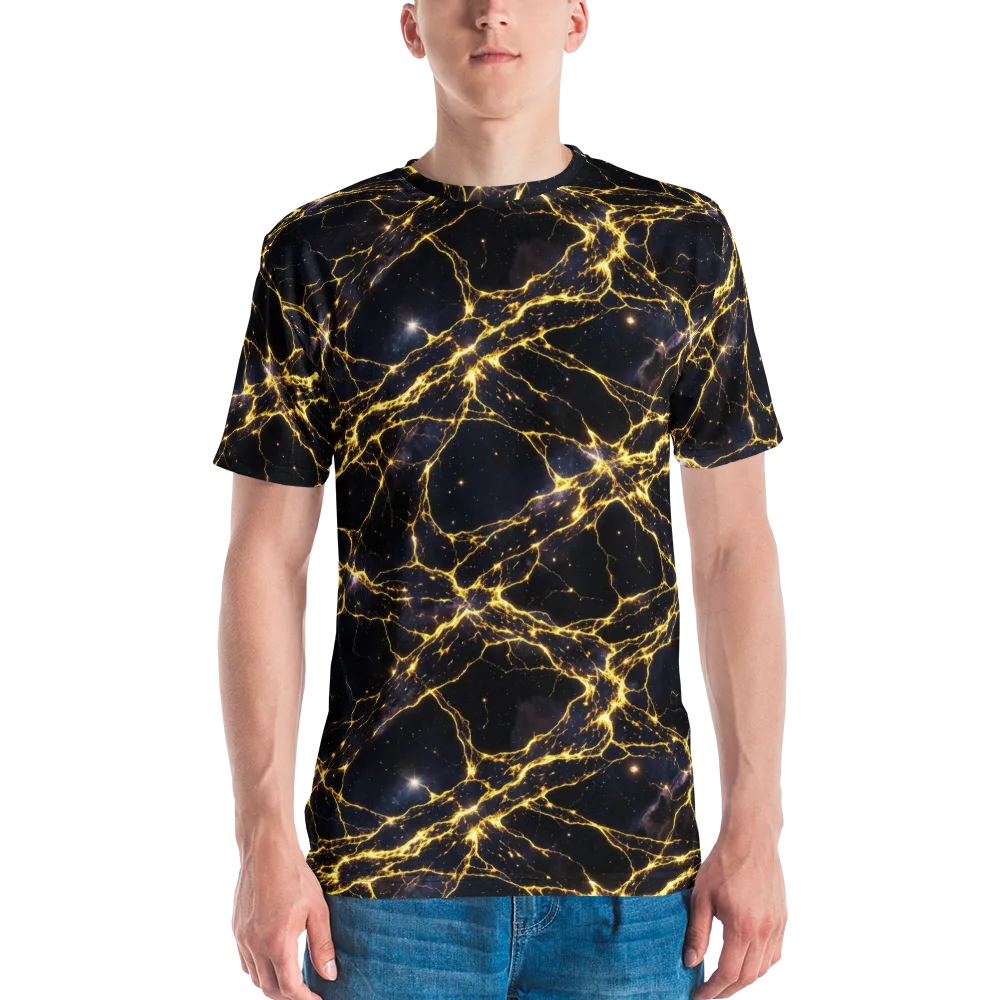 Solar Veins on Men's Crew Neck T-Shirt — Front