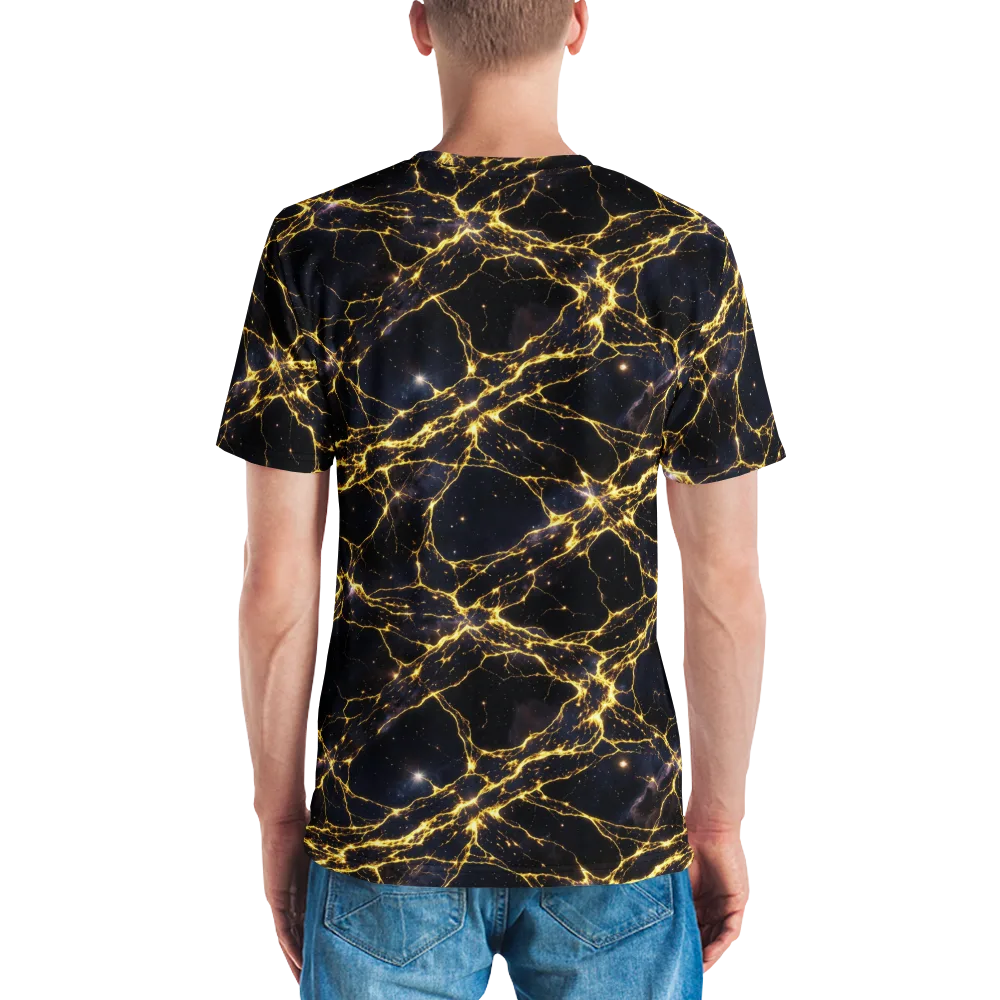 Solar Veins on Men's Crew Neck T-Shirt — Back