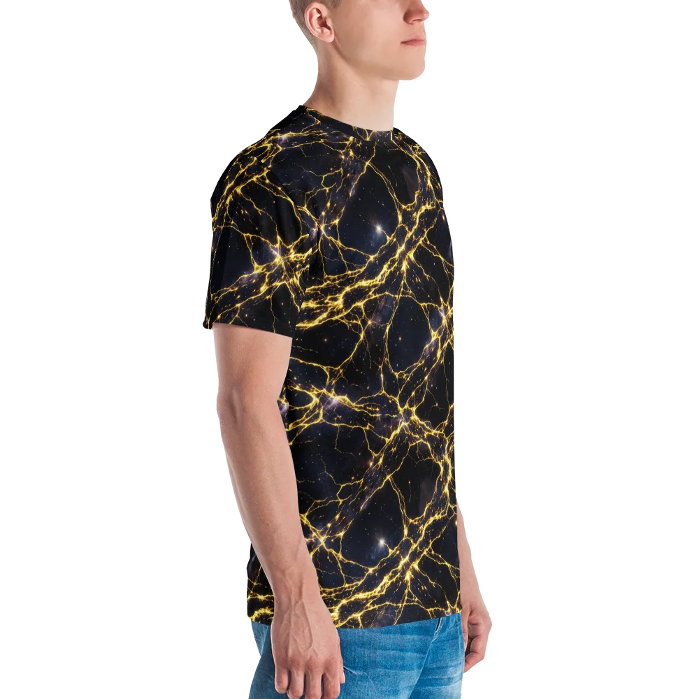 Solar Veins on Men's Crew Neck T-Shirt — Right