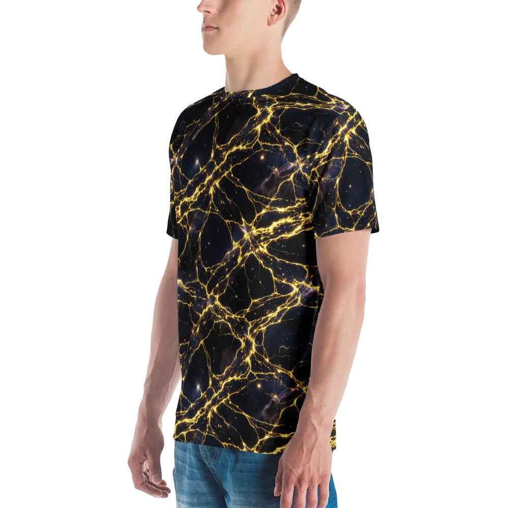 Solar Veins on Men's Crew Neck T-Shirt — Left