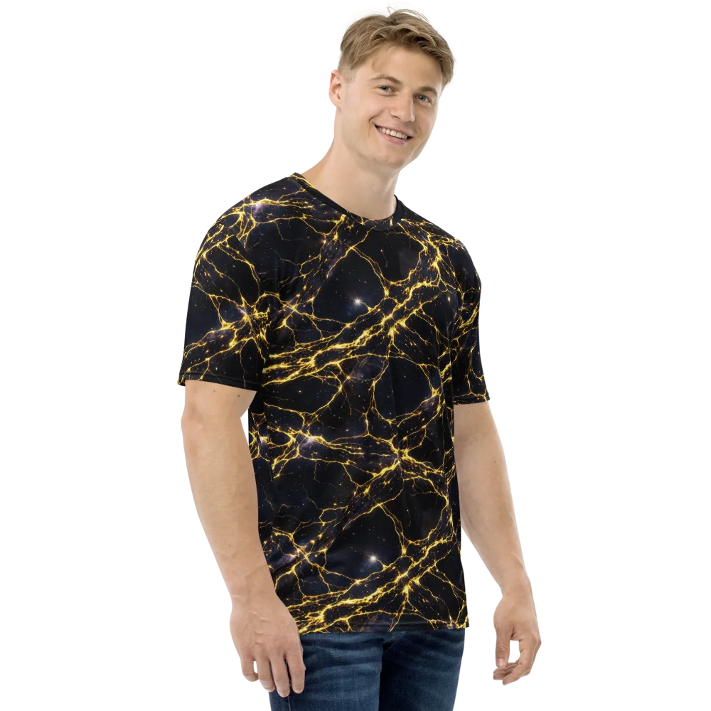 Solar Veins on Men's Crew Neck T-Shirt — Right