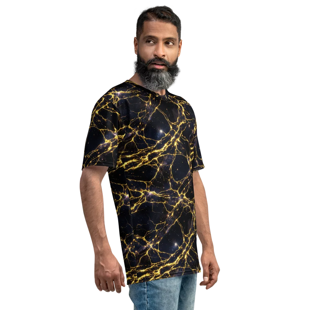 Solar Veins on Men's Crew Neck T-Shirt — Right