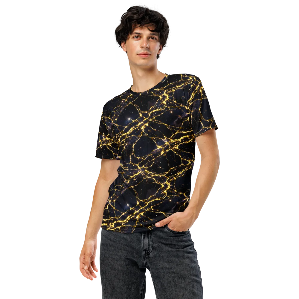 Solar Veins on Men's Crew Neck T-Shirt — Front