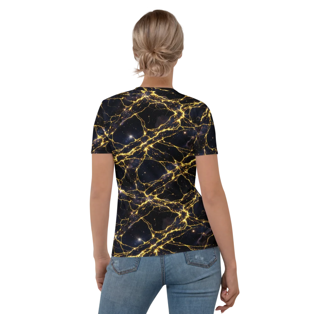 Solar Veins on Women's Crew Neck T-Shirt — Back