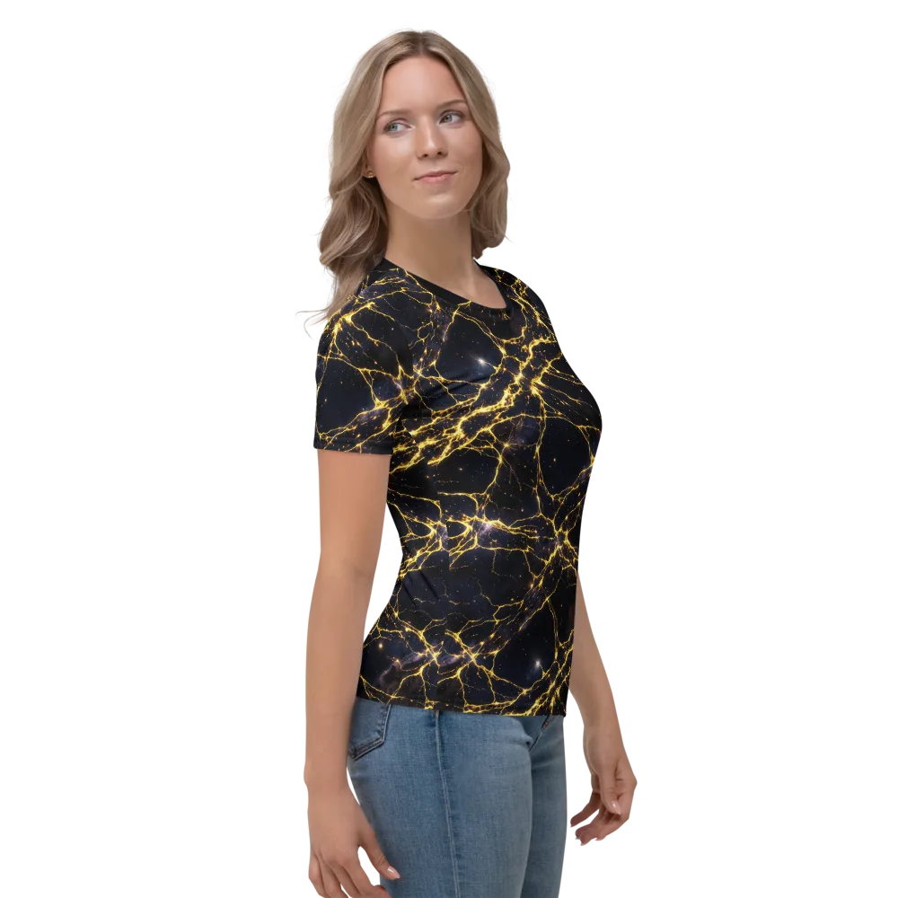 Solar Veins on Women's Crew Neck T-Shirt — Right