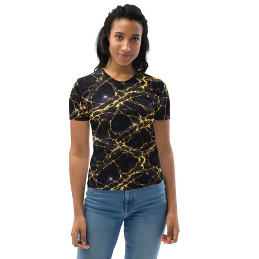 Solar Veins on a Women's Crew Neck T-Shirt