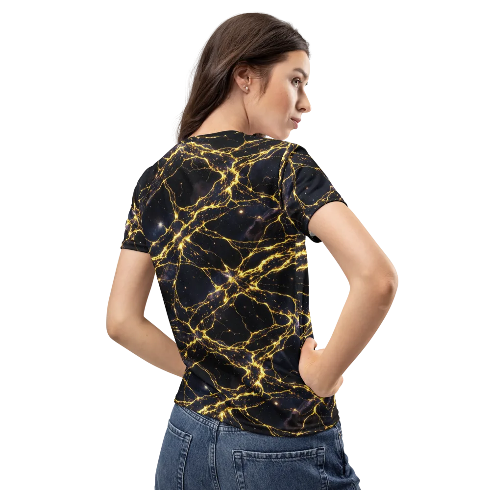 Solar Veins on Women's Crew Neck T-Shirt — Back