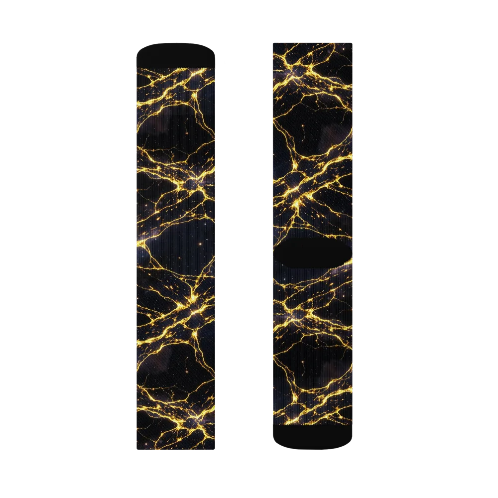 Solar Veins on Socks — Left Sock