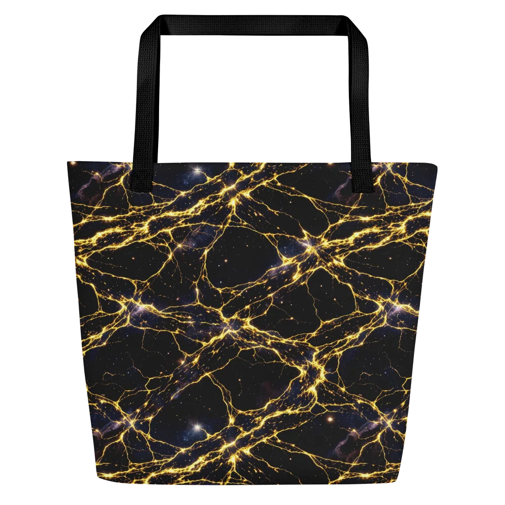 Solar Veins on Large Tote Bag W/ Pocket — Front