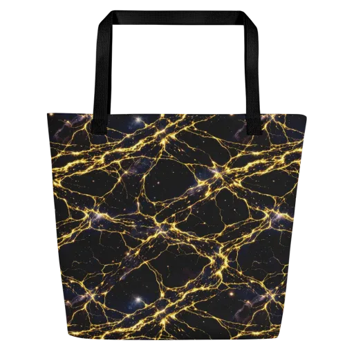 Solar Veins on a Large Tote Bag W/ Pocket