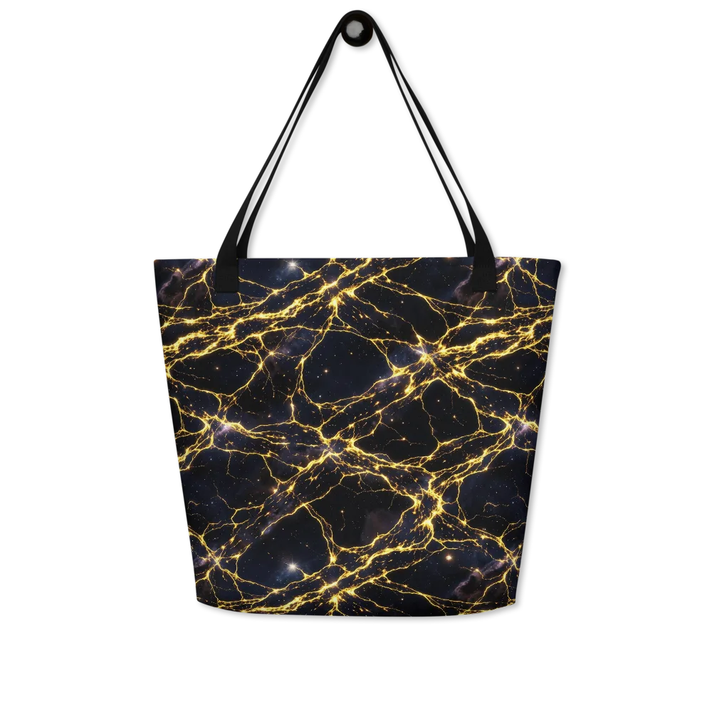 Solar Veins on Large Tote Bag W/ Pocket — Front