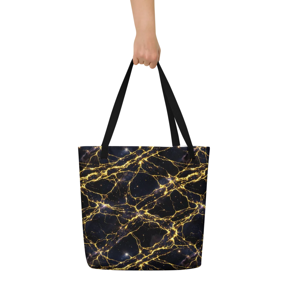 Solar Veins on Large Tote Bag W/ Pocket — Front