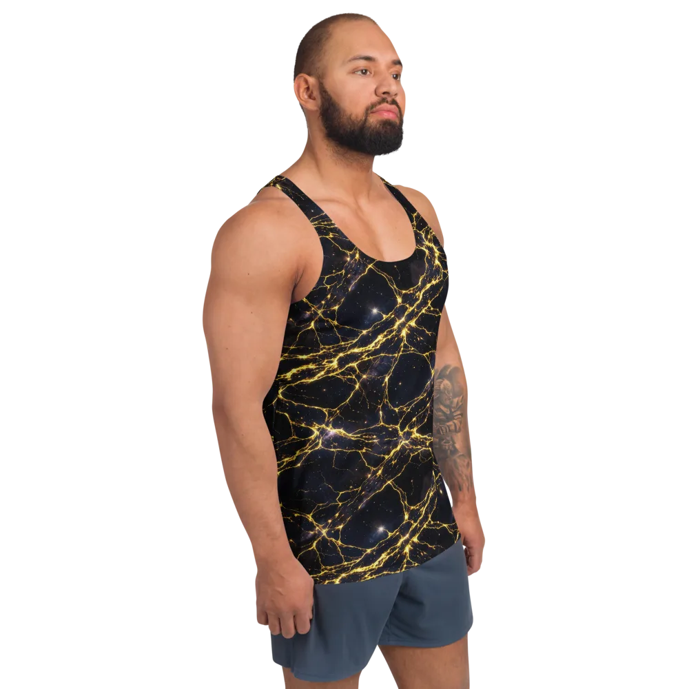 Solar Veins on Men's Tank Top — Right Front