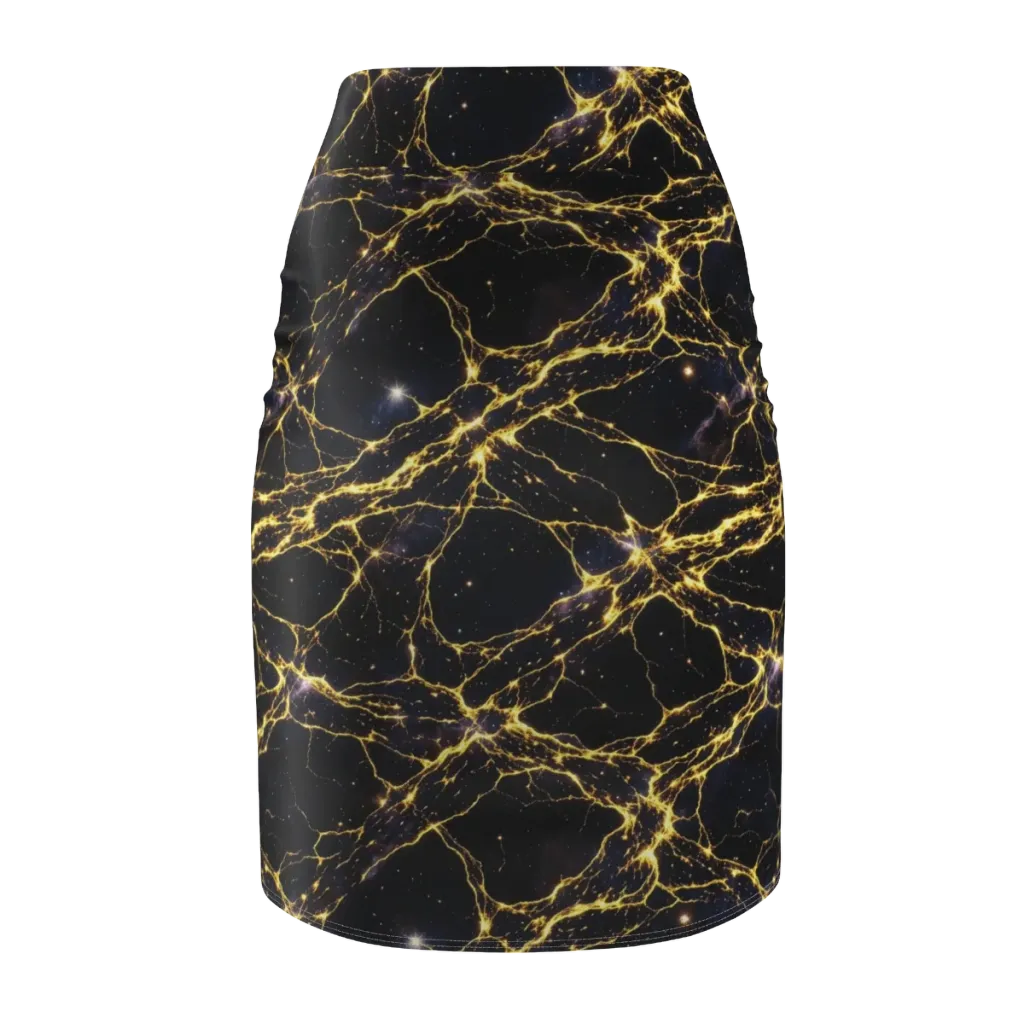 Solar Veins on Pencil Skirt — Back